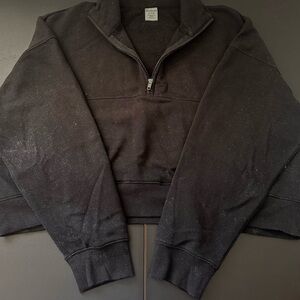 Men's Black Half-Zip Sweater